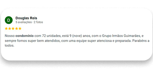 Avaliações Grupo Irmãos Guimarães - Gestão de Condomínios (1)